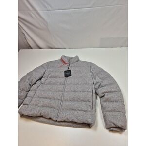 Mackage Jacket Mens 46 Gray Wool Cashmere Down Puffer Scott Hooded Full Zip